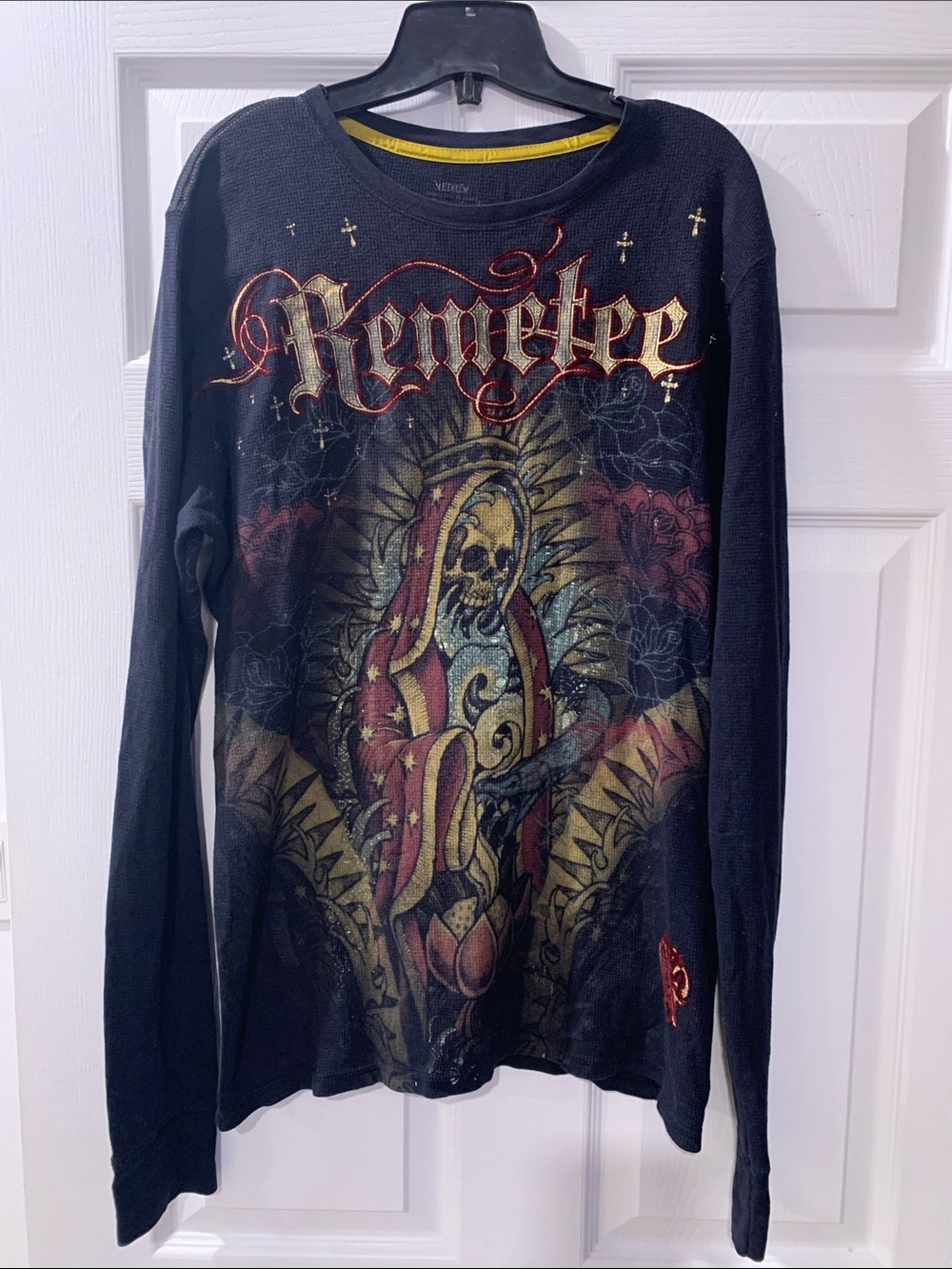 Remetee Men’s Black Long Sleeve Graphic Tee
